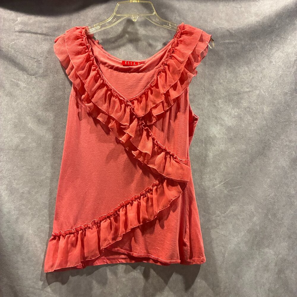 Elle Asymmetrical Ruffle Tank Top